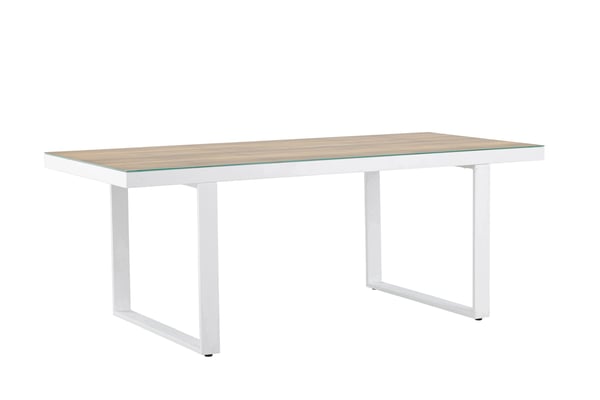 Ruokapöytä, Merlo, 200x90 cm, Valkoinen