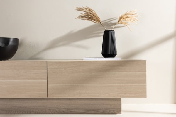 TV-taso, Cuenca, 160x45 cm, valkolakattu