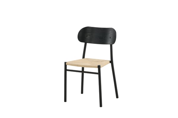 Ruokatuoli, Polly Steel 2-pack, 53x45x81 cm, Musta