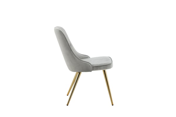 Ruokatuoli, Velvet Deluxe, 66x50x88.5 cm, Harmaa