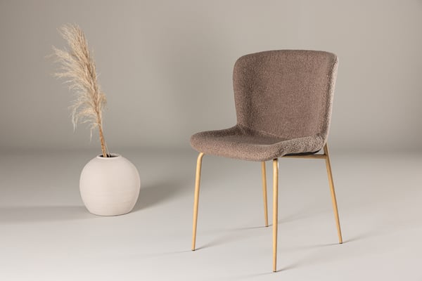 Ruokatuoli, Modesto 2-pack, 55x50x81 cm, Ruskea