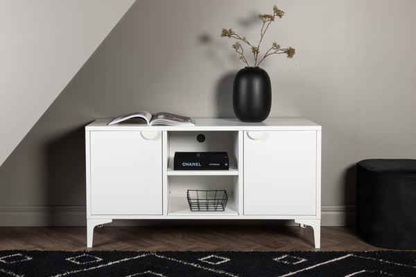 TV-taso, Piring, 120x63 cm, Valkoinen