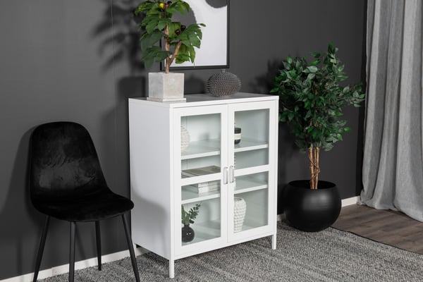 Matala kaappi, Acero, 80x97 cm, Valkoinen