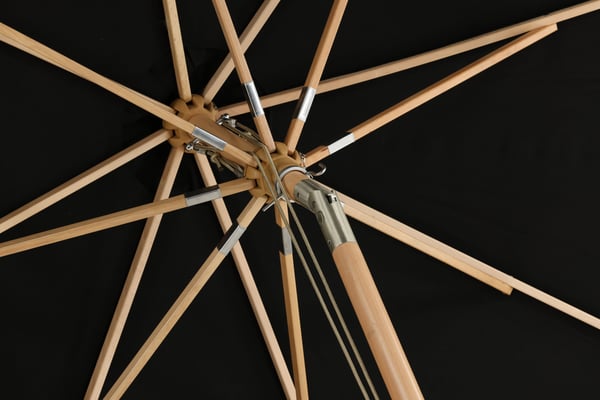 Sateenvarjo, Nypo, 330x330x258 cm, Musta