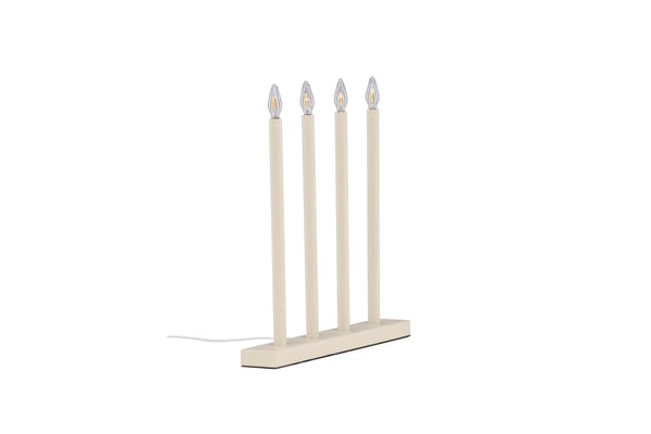 Pöytävalaisin, Lofsdalen adventtikynttilänjalka, beige