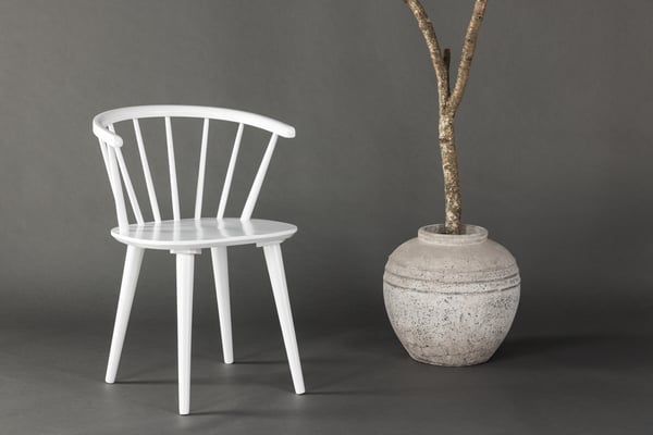 Ruokatuoli, Bobby 2-pack, 53x55x76 cm, Valkoinen