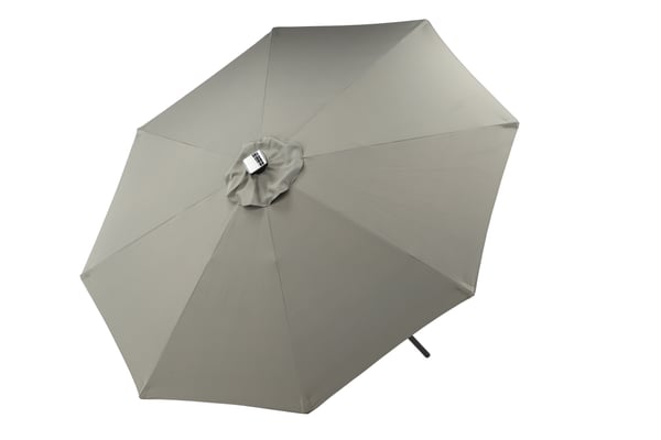 Sateenvarjo LED-valolla, Sabal, 270 cm, Harmaa