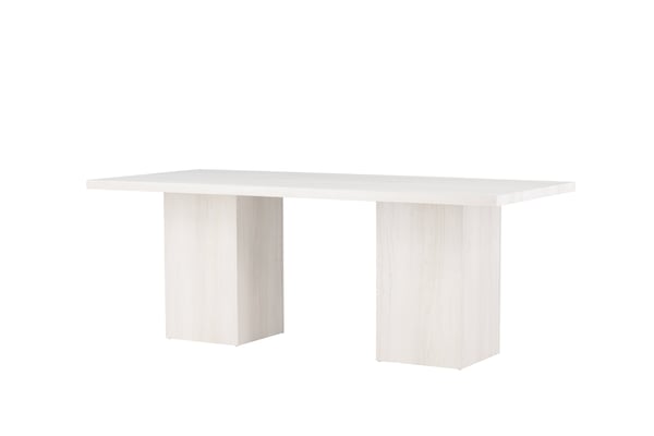Ruokapöytä, Olga, 200x90 cm, Valkoinen