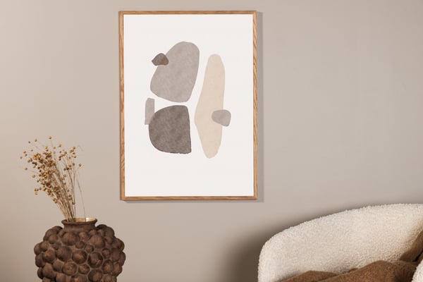 Juliste, Muodot, 50x70 cm, Beige