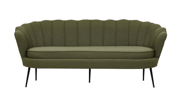 Sohva, Calais 3-istuttava, 180x78 cm, Vihreä