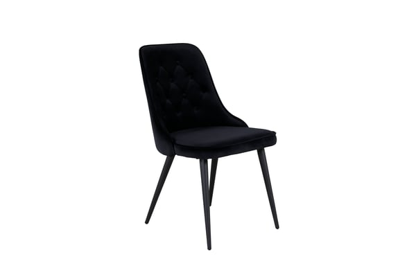 Ruokatuoli, Velvet Deluxe, 66x50x88,5 cm, Musta