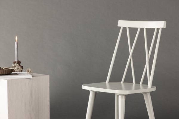 Ruokatuoli, Mariette 2-pack, 50x43x88 cm, Vaaleanharmaa