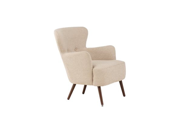 Nojatuoli, Lincoln yhden istuttava sohva, 77x85x76 cm, beige