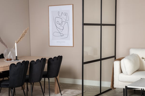 Teollinen seinä, Leif, 150x210 cm, Musta