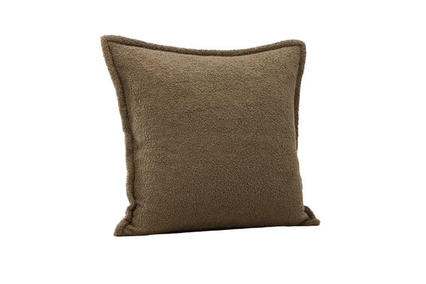 Tyynynpäällinen, Tuva Teddy Fur, 60x60 cm, Ruskea