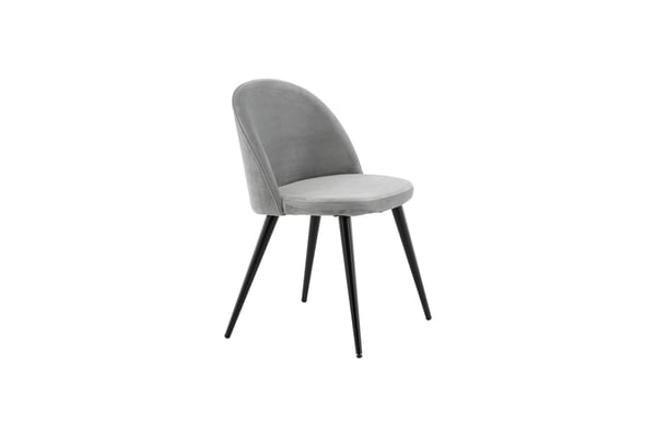 Ruokatuoli, Velvet Matstol 2-pack, 57x50x76.5 cm, Harmaa