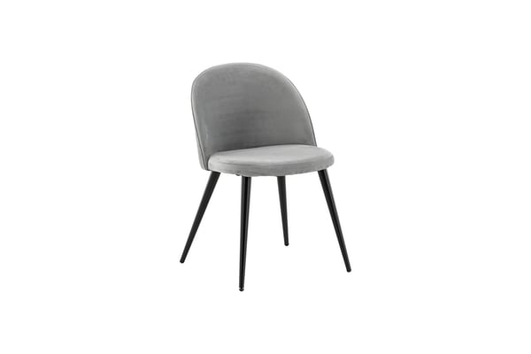 Ruokatuoli, Velvet Matstol 2-pack, 57x50x76.5 cm, Harmaa