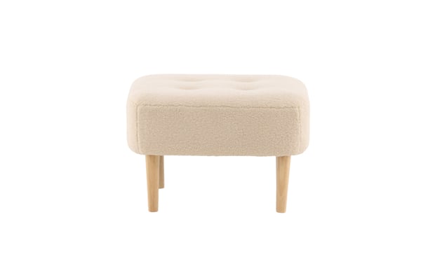 Rahi/Pouf, Salina, 59x59x40 cm, Valkoinen