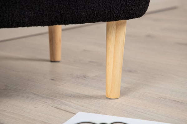Rahi/Pouf, Salina, 59x59x40 cm, Musta
