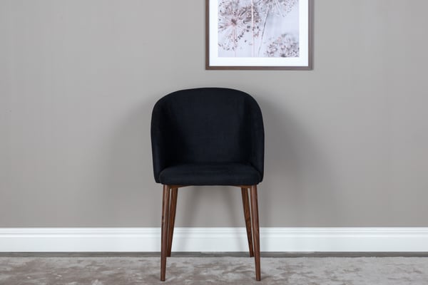 Ruokatuoli, Arch 2-pack, 55x48.5x83 cm, Musta