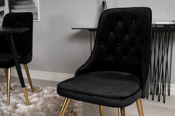 Spisebord og stolesæt, Dipp, bord 115 cm, sort