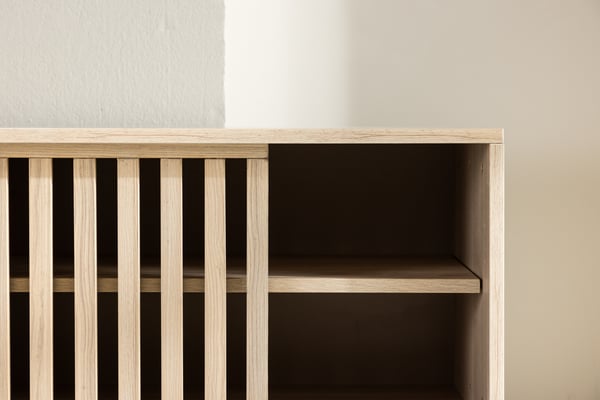 TV-taso, Lugo, 180x45 cm, valkolakattu