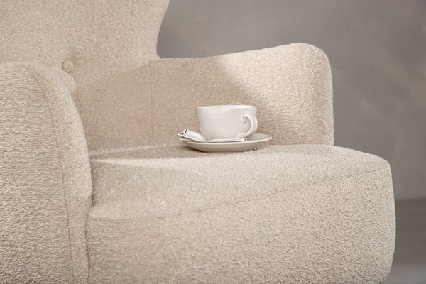 Nojatuoli, Lincoln yhden istuttava sohva, 77x85x76 cm, beige