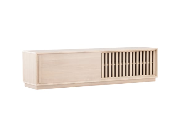 TV-taso, Lugo, 180x45 cm, valkolakattu