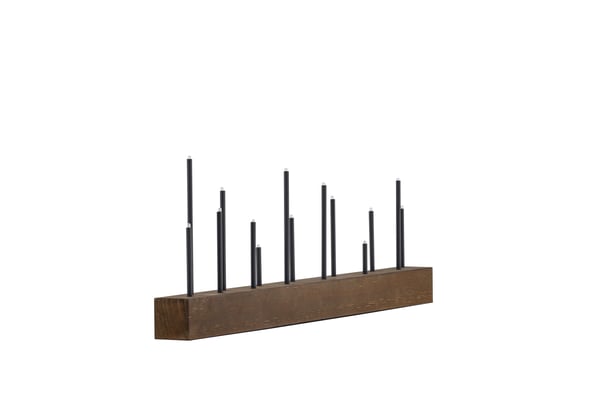 Pöytävalaisin, Kungsberget, 77x27x6 cm, Saksanpähkinä