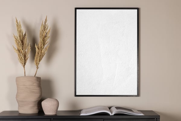 Juliste, valkoinen niitattu, 50x70 cm, valkoinen