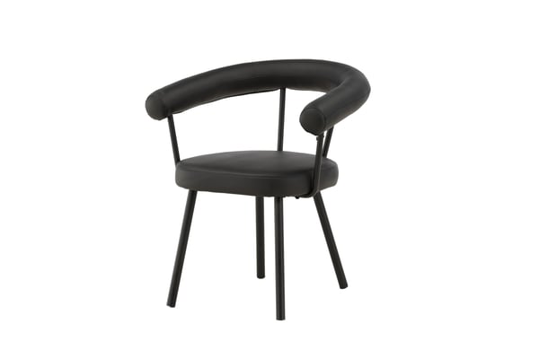 Ruokatuoli, Västerås x Josefin Lustig, 60x68x73 cm, Musta