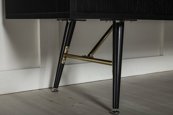 Säilytysyksikkö, Kulta, 160x80 cm, Musta