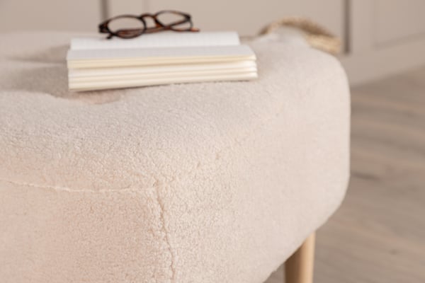 Rahi/Pouf, Salina, 59x59x40 cm, Valkoinen