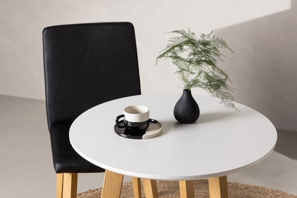 Ruokapöytä, Leonora, φ65 cm, Valkoinen