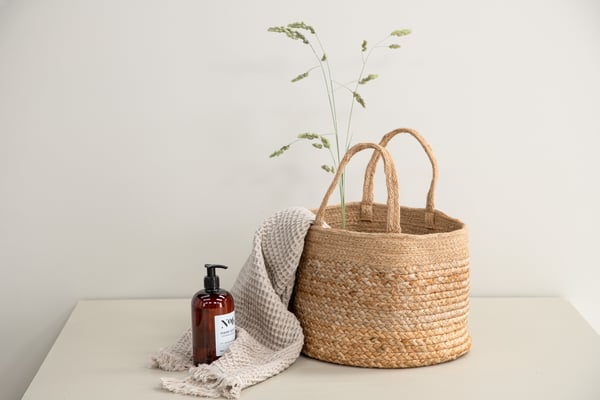 Säilytyskori, Mumbai Jute, ø32 cm, luonnonväri