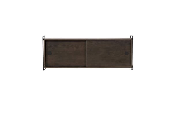 Seinäkaappi, Paris, 121x35x48 cm, Tummanruskea