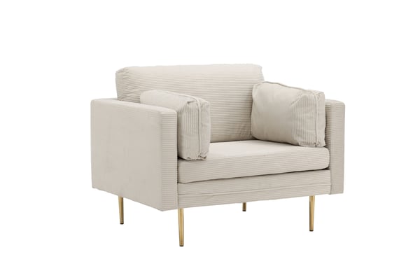 Nojatuoli, Boom Single Chair Corduroy, 86x84x110 cm, Beige