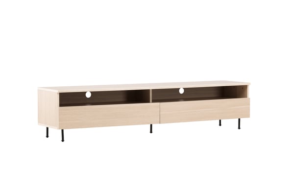 TV-taso, Navarra, 180x40 cm, valkolakattu