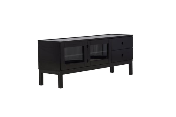TV-taso, Alcoa Storage, 150x56,5 cm, Musta