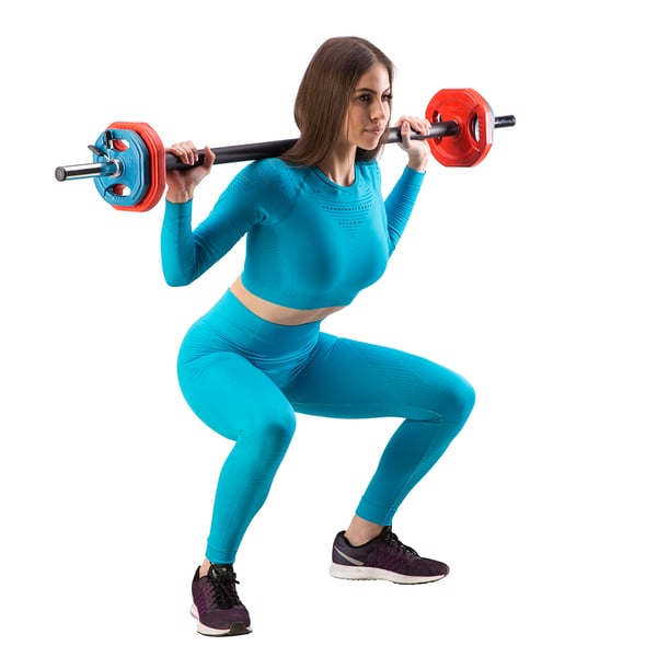 Fitnessskivstång med HMS-klämmor GBP01