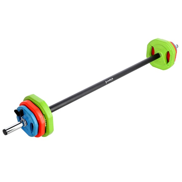 Fitnessskivstång med HMS-klämmor GBP01