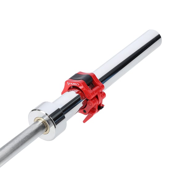 Olympisk stång GO450 (+ ZG1000R) 18,5 kg 2200 mm med Lock Jaw röda klämmor