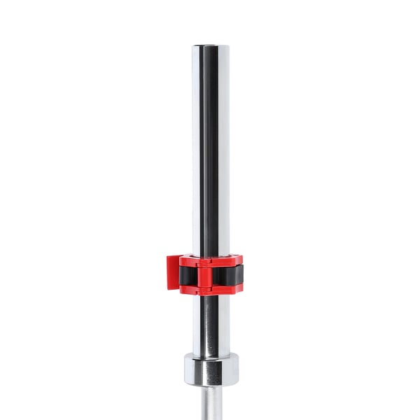 Olympisk stång GO450 (+ ZG1000R) 18,5 kg 2200 mm med Lock Jaw röda klämmor
