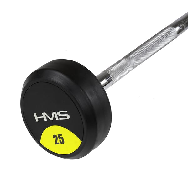 Gummibelagt fast vægtstang HMS GSL-25 25 kg