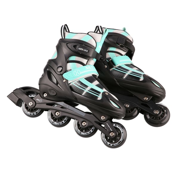 Nils Extreme NH18366A 2-i-1 inlines med utbytbart hockeystycke, nyskick, storlek L (39-42)