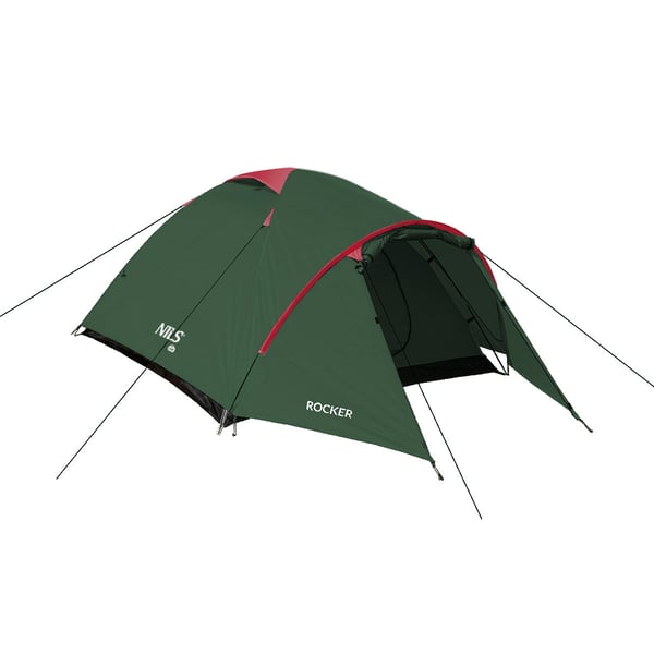 NILS CAMP Rocker NC6013 retkiteltta vihreä ja punainen