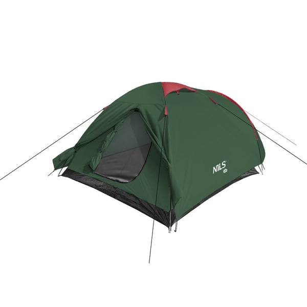 NILS CAMP Rocker NC6013 retkiteltta vihreä ja punainen