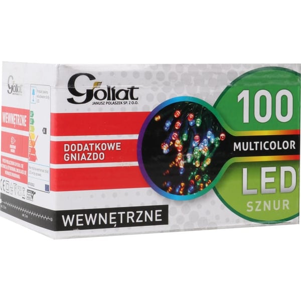 Joulukuusen valot 100 LED-rengas sisätiloihin, moniväriset