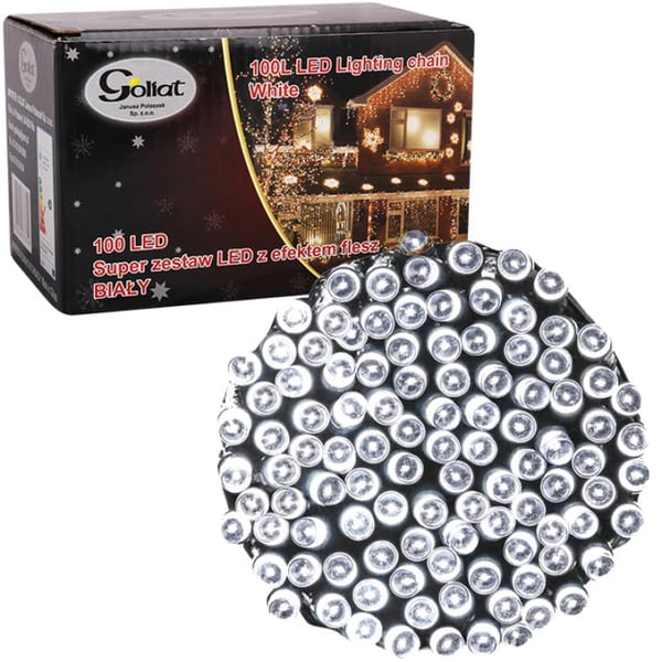 Joulukuusen valot 100 LED-salama, sisäkäyttöön, viileän valkoinen