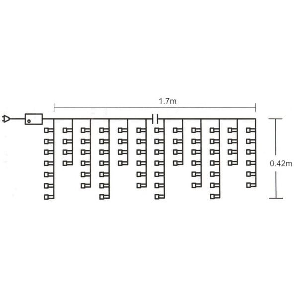 LED-valoverho 100 valoa, viileän valkoinen, energiansäästöinen, koti- ja ammattikäyttöön